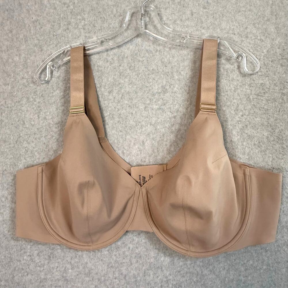 ThirdLove Classic Unlined Full Coverage Bra Size 46C Wired Back Hook Nude
